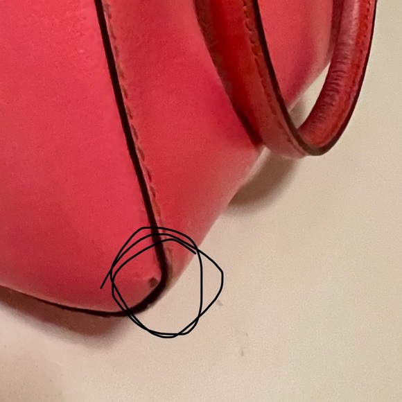 Kate Spade Neon Coral Pink Leather Tote - Picture 16 of 16